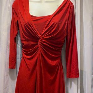 Chaps Red Dress Long Sleeve Elegant, Sexy, Cocktail, dinner holiday party